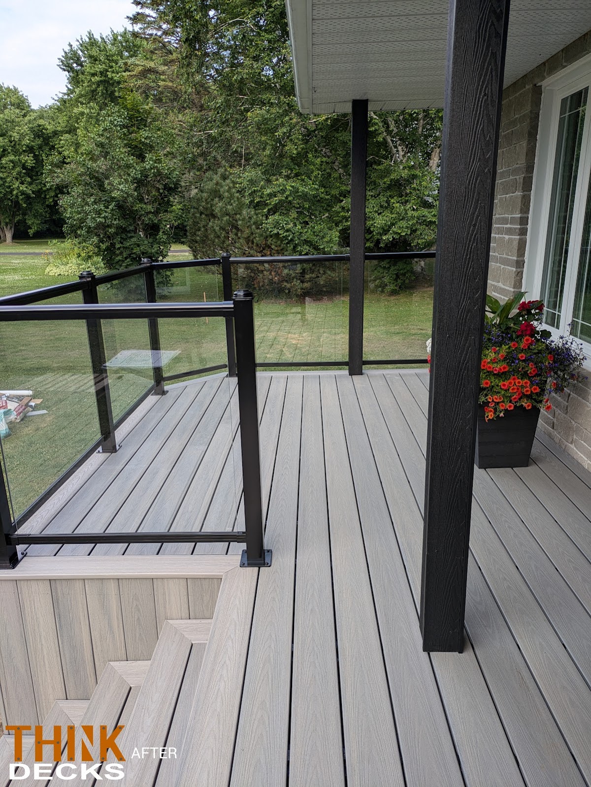 Deck railings and glass panel systems